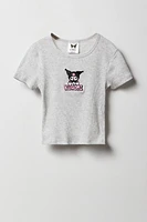 Girls Hello Kitty & Friends Embroidered Ribbed T-Shirt