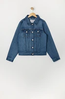 Girls Dark Wash Denim Jacket