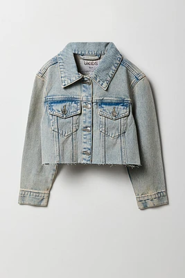 Blouson en denim écourté pour filles