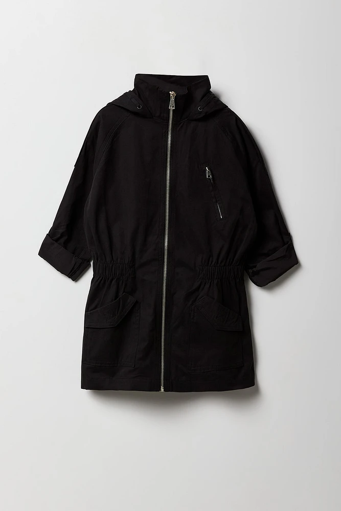 Girls Longline Anorak Jacket