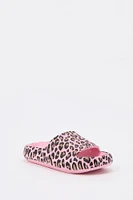 Mules en éponge avec motif guépard pour fille