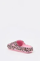 Mules en éponge avec motif guépard pour fille