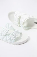 Girls White Buckled Sandal