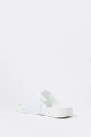 Girls White Buckled Sandal