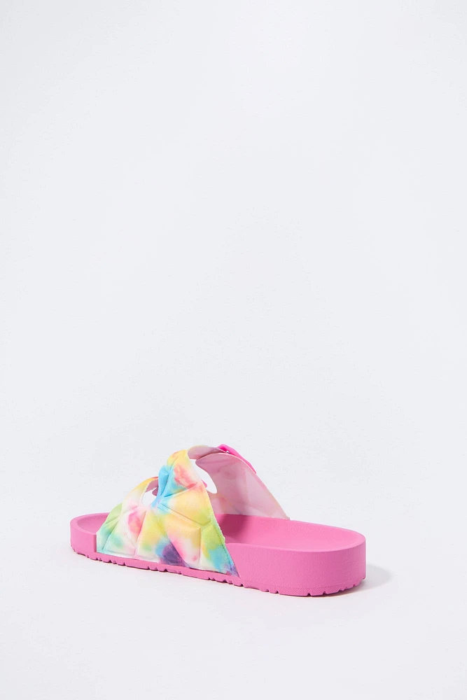 Girls Tie Dye Print Buckled Sandal