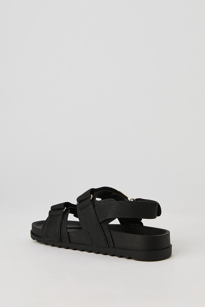 Girls Velcro Platform Sandal