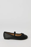 Girls Faux Leather Ballet Flat