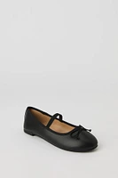 Girls Faux Leather Ballet Flat