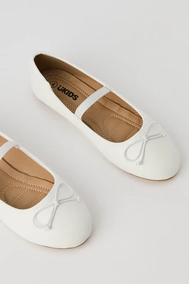 Girls Faux Leather Ballet Flat