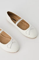 Girls Faux Leather Ballet Flat
