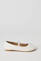Girls Faux Leather Ballet Flat