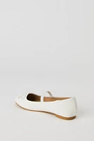 Girls Faux Leather Ballet Flat
