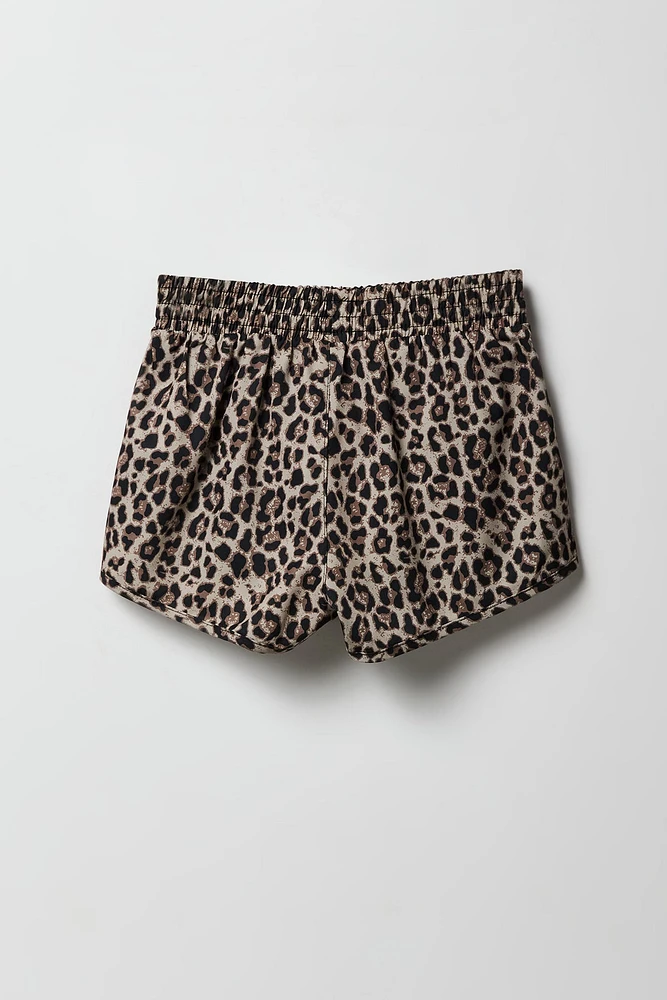 Short de baignade avec motif guépard pour fille