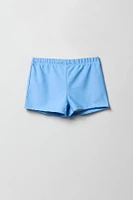 Maillot de bain deux-pièces avec haut à manches longues imprimé et short pour fille