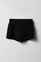 Short de baignade uni à taille coulissante pour fille
