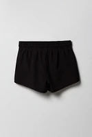 Short de baignade uni à taille coulissante pour fille