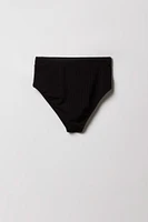 Maillot de bain deux pièces côtelé à manche courte pour filles