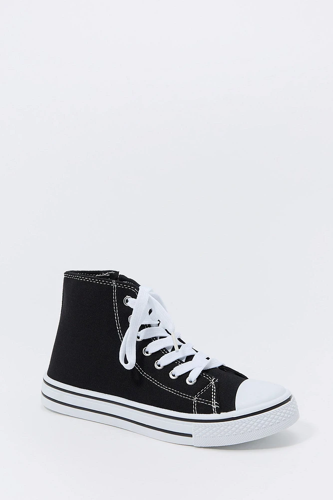 Girls High Top Lace Up Sneaker