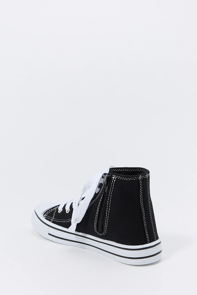 Girls High Top Lace Up Sneaker