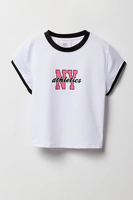 T-shirt Active avec liséré contrastant pour fille