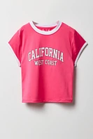 Girls Active Graphic Ringer T-Shirt