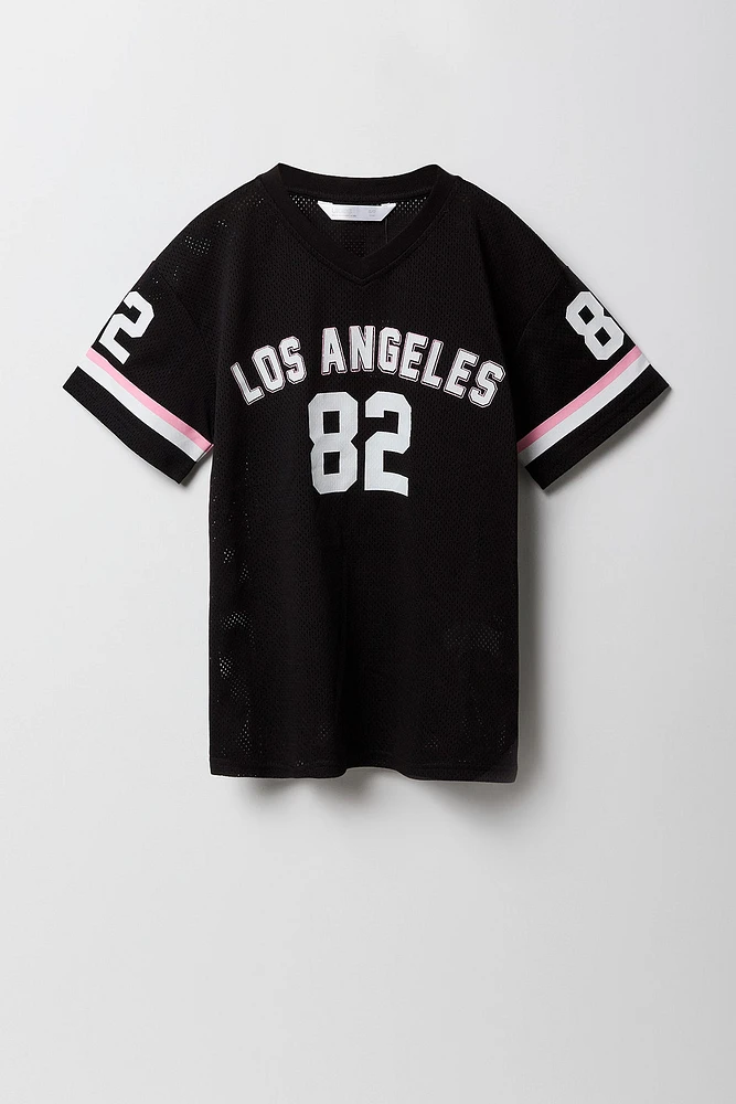 Girls Graphic Mesh Jersey