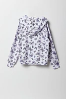 Girls Active Butterfly Print Soft Fleece Hoodie