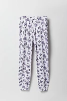 Girls Active Butterfly Print Soft Fleece Jogger