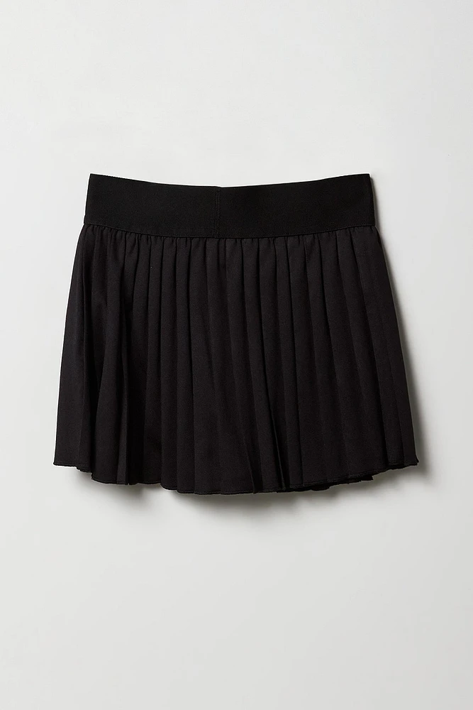 Jupe-short de tennis à plis pour filles