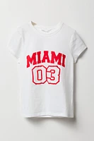 T-shirt à imprimé Miami 03 pour fille