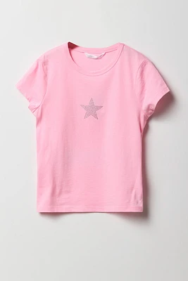 Girls Rhinestone Star T-Shirt