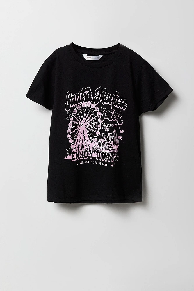 Girls Santa Monica Pier Graphic T-Shirt