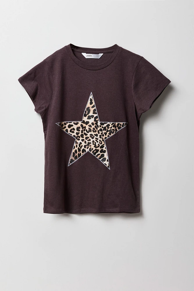 T-shirt Ã  imprimÃ© Cheetah Star pour fille