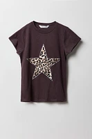 T-shirt Ã  imprimÃ© Cheetah Star pour fille