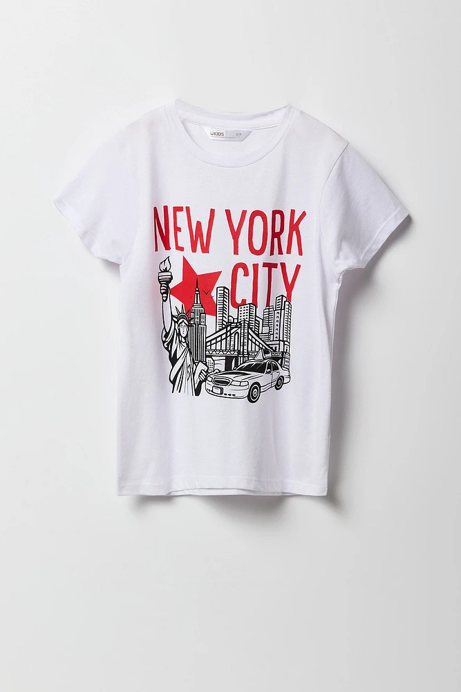 T-shirt à imprimé New York City pour fille