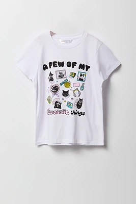 T-shirt à imprimé Favourite Things pour filles