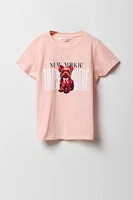 Girls New Yorkie Graphic T-Shirt