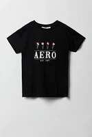 T-shirt avec motif floral brodé Aero pour fille