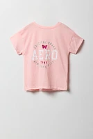 T-shirt avec motif brodé Aero papillon pour fille