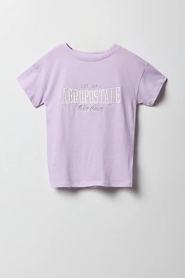 T-shirt avec motif brodé Aero Est 1987 pour fille