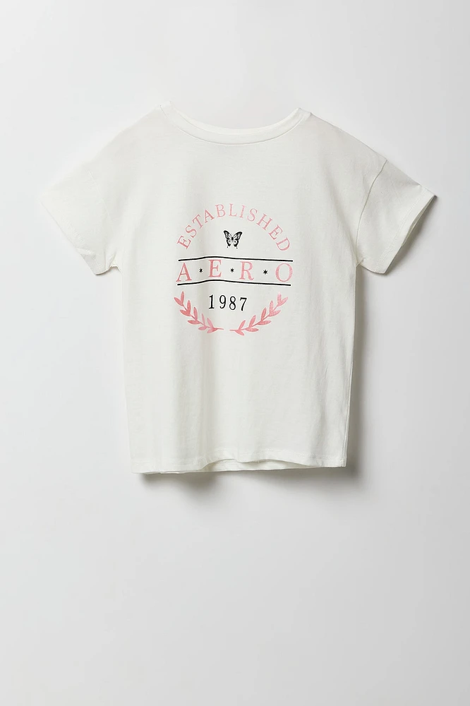 T-shirt à imprimé Aero Est 1987 pour fille