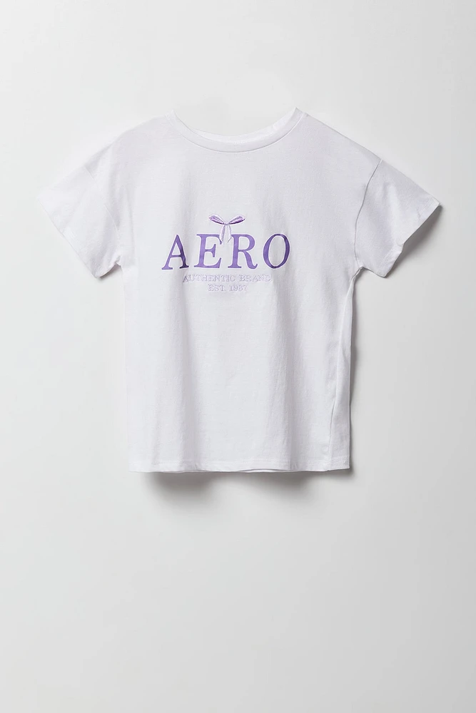 T-shirt avec motif brodé Aero boucle pour fille