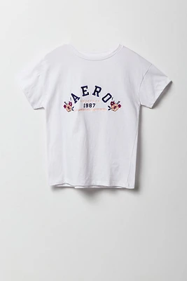 T-shirt avec motif brodé Aero LA pour fille