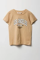 T-shirt à imprimé Los Angeles Cali pour filles