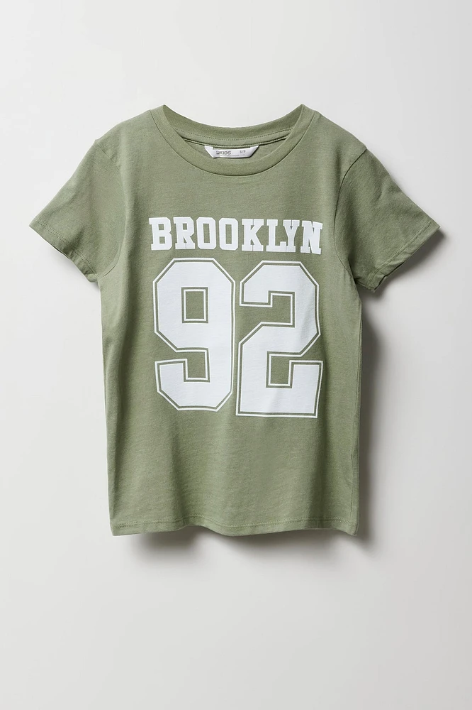 T-shirt à imprimé Brooklyn 92 pour fille