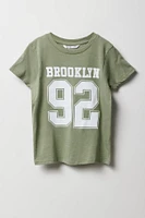 T-shirt à imprimé Brooklyn 92 pour fille