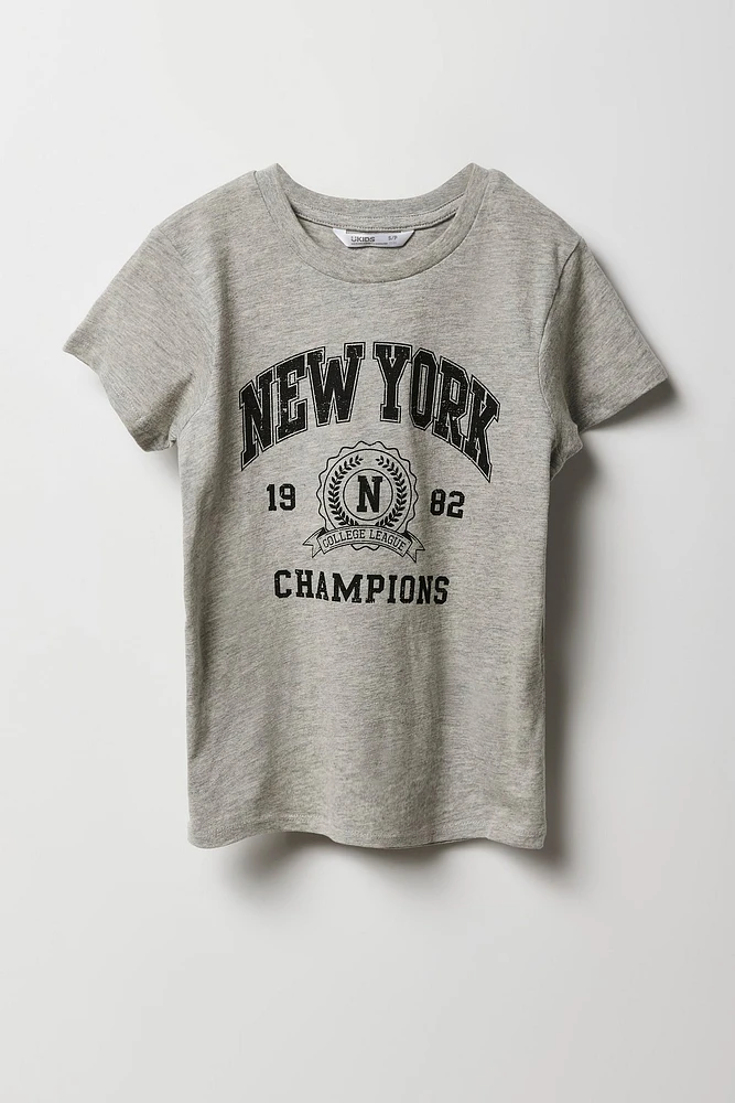 T-shirt Ã  imprimÃ© New York Champions pour fille