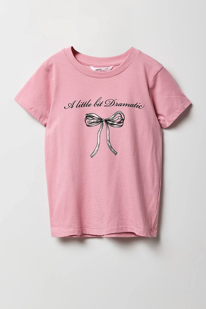 T-shirt Ã  imprimÃ© Little Bit Dramatic pour filles