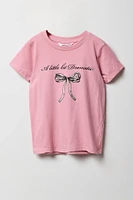 T-shirt Ã  imprimÃ© Little Bit Dramatic pour filles