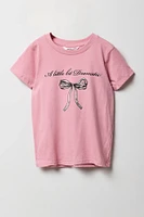 T-shirt à imprimé Little Bit Dramatic pour filles